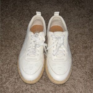 MCM Cream Lace-Up Sneakers